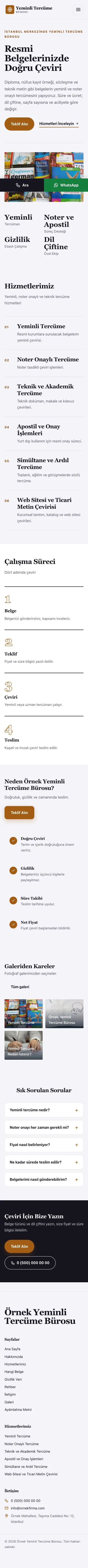 Dergi Editoryal Lacivert Turuncu – Yeminli Tercüme Bürosu Web Sitesi mobil görünümü