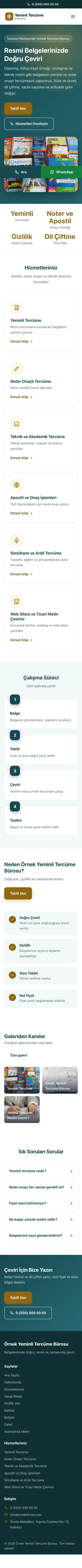 Klasik Petrol Amber – Yeminli Tercüme Bürosu Web Sitesi mobil görünümü
