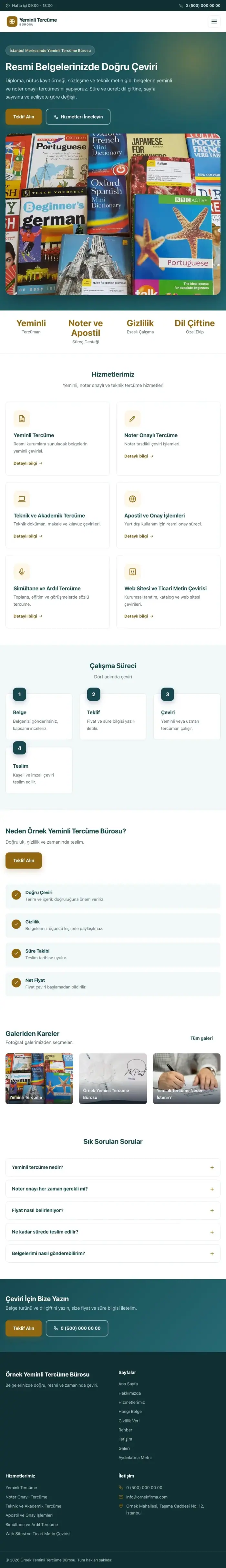 Klasik Petrol Amber – Yeminli Tercüme Bürosu Web Sitesi tablet görünümü