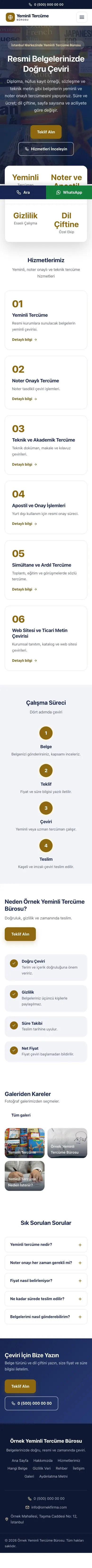 Merkez Lacivert Amber – Yeminli Tercüme Bürosu Web Sitesi mobil görünümü