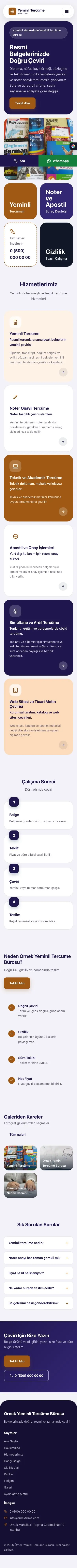Mozaik Lacivert Turuncu – Yeminli Tercüme Bürosu Web Sitesi mobil görünümü