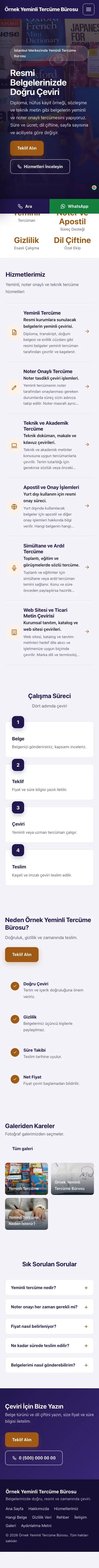 Sol Menü Lacivert Turuncu – Yeminli Tercüme Bürosu Web Sitesi mobil görünümü