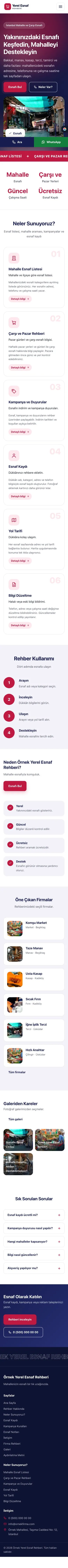 Hareketli Lacivert Kırmızı – Yerel Esnaf Rehberi Web Sitesi mobil görünümü