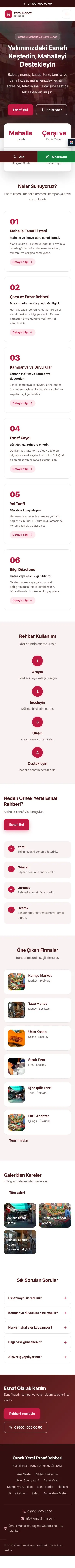 Merkez Bordo Kırmızı – Yerel Esnaf Rehberi Web Sitesi mobil görünümü