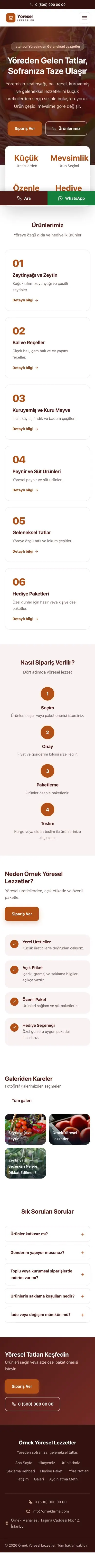 Merkez Bordo Turuncu – Yöresel Lezzetler Web Sitesi mobil görünümü
