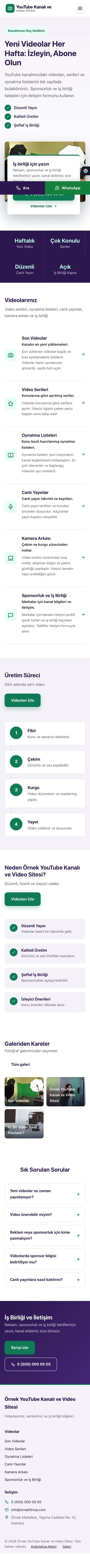 Bölünmüş Mor Turkuaz – YouTube Kanalı ve Video Sitesi Web Sitesi mobil görünümü