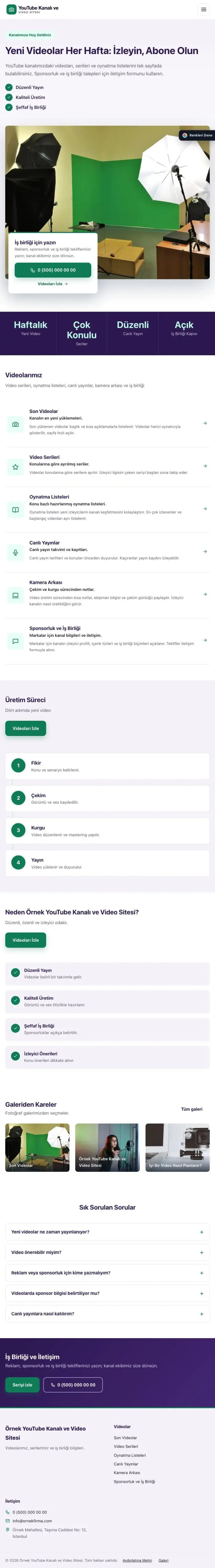 Bölünmüş Mor Turkuaz – YouTube Kanalı ve Video Sitesi Web Sitesi tablet görünümü