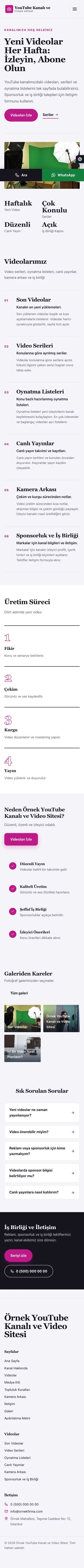Dergi Editoryal Lacivert Pembe – YouTube Kanalı ve Video Sitesi Web Sitesi mobil görünümü