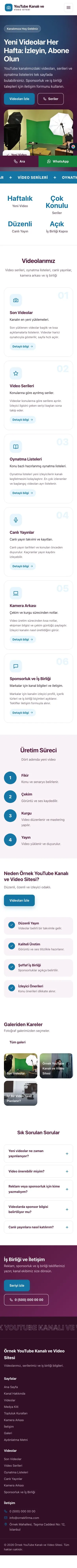 Hareketli Erik Mavi – YouTube Kanalı ve Video Sitesi Web Sitesi mobil görünümü