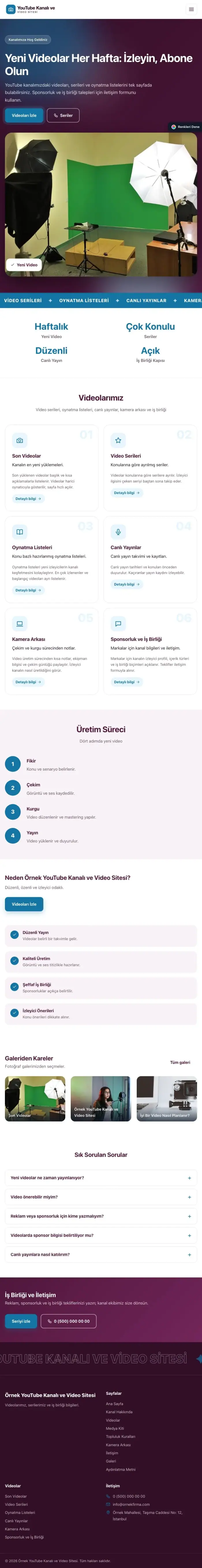 Hareketli Erik Mavi – YouTube Kanalı ve Video Sitesi Web Sitesi tablet görünümü