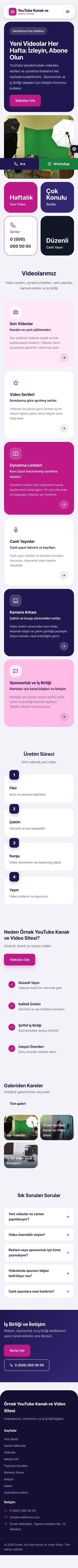 Mozaik Lacivert Pembe – YouTube Kanalı ve Video Sitesi Web Sitesi mobil görünümü