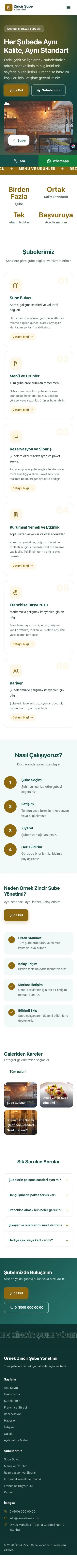 Hareketli Petrol Amber – Zincir Şube Web Sitesi mobil görünümü
