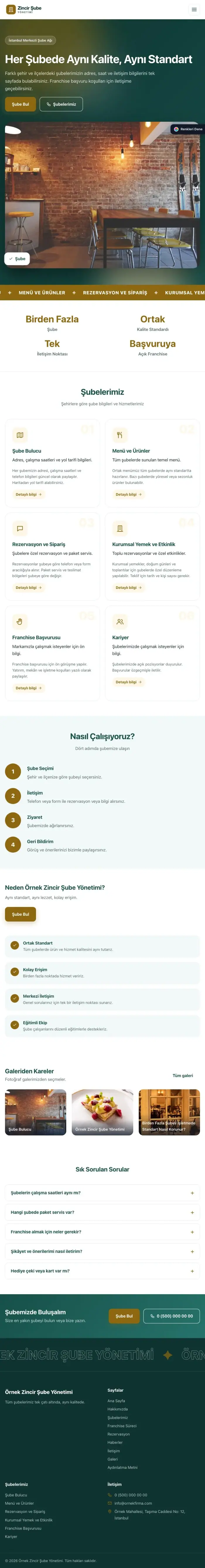 Hareketli Petrol Amber – Zincir Şube Web Sitesi tablet görünümü